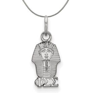 Sterling Silver Phi Sigma Sigma XS (Tiny) Pendant Necklace - 24 Inch
